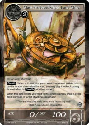 X4 Mass Produced Giant Land Mine TTW-093 Common LP/NM Force of Will DNA GAMES