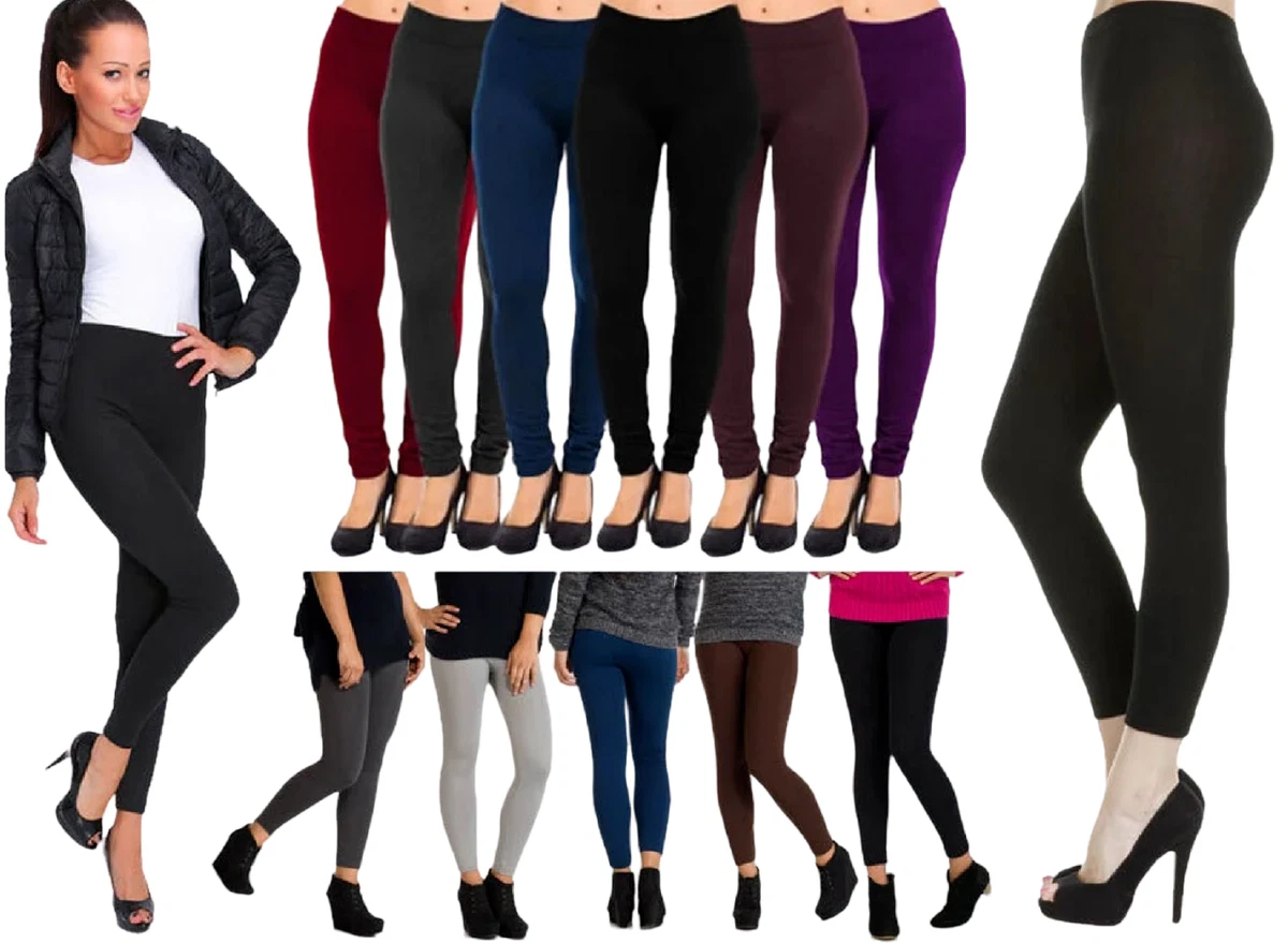 Women s Winter Fleece Lined High Waist Leggings Thermal Tummy Control Leggings