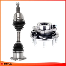 Front CV Axle Shaft Wheel Hub Bearing Kit For Chevy Silverado GMC Sierra 3500