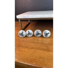 Set of 4 Octopus Skull Coastal Concrete Cabinet Knobs Drawer Knobs and Pulls C