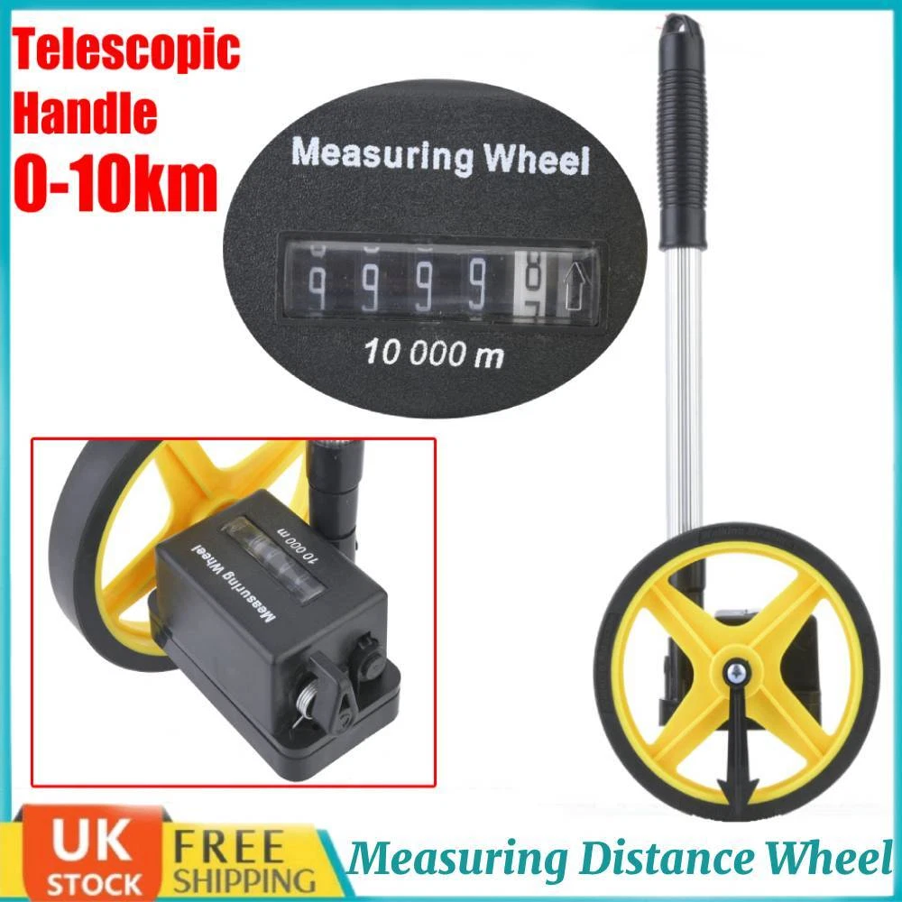 Pro 10KM Measure Distance Wheel Measure Tape Meter Trundle Walking