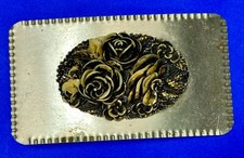 Antique Flower Theme Craft Project Belt Buckle To Repair 