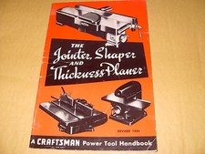 The Jointer, Shaper And Thickness Planer - Revised 1954 - As Photo