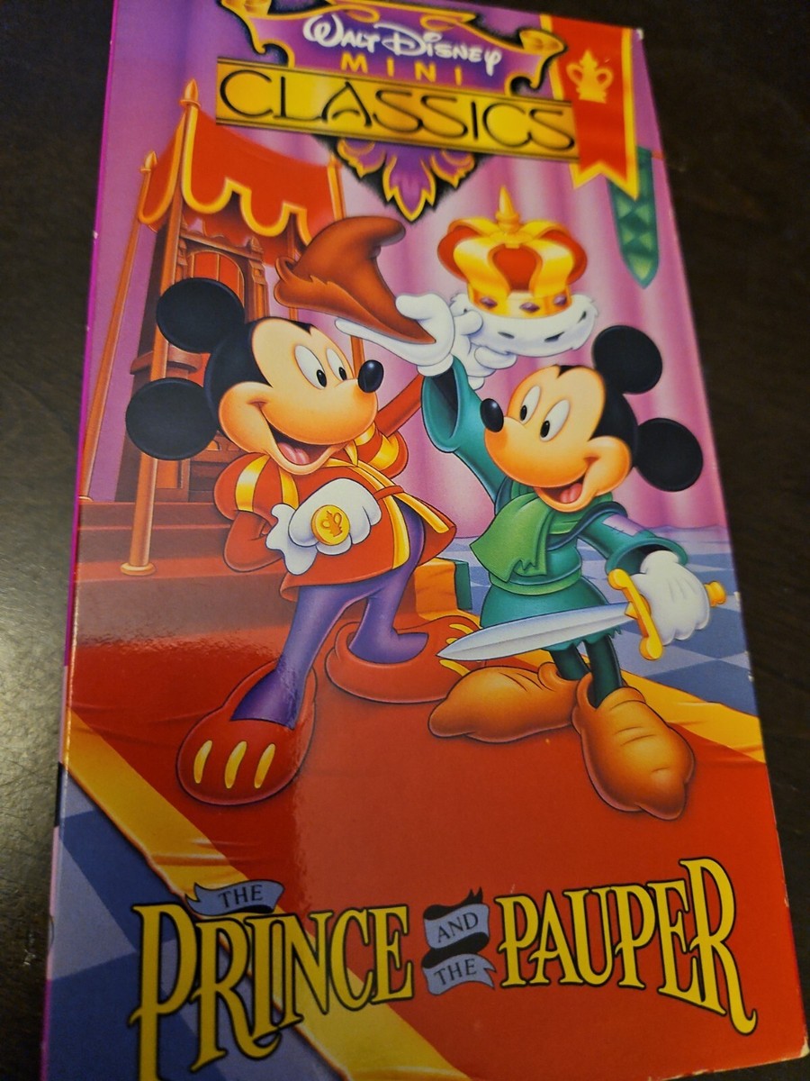 Walt Disney Mini Classics Prince and the Pauper VHS Mickey Mouse Friends  Works