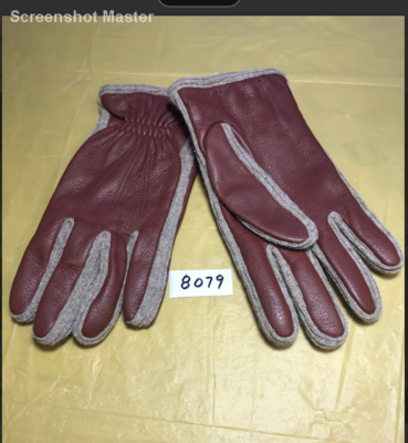 Men's Merola Brown Leather Gloves Size XL