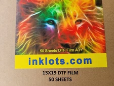 A3+ ( 13x19)  DTF Transfer Film cold or Hot Peel Double Sided - 50 Sheets