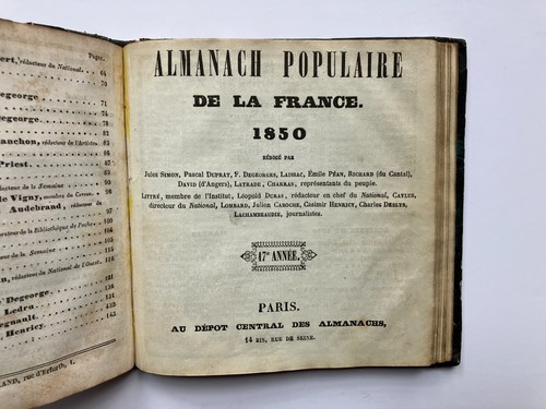 " Almanach populaire de la France 1847 et 1850 " chez Pagnerre Editeur - Picture 2 of 6
