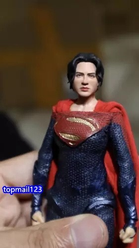 1/12 Super Girl Flash Head Sculpt Model For 6'' Female Action Figure Doll Body - Picture 1 of 8