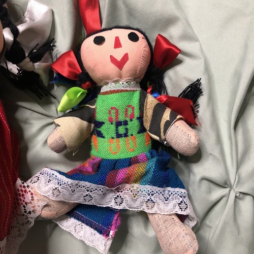 Handmade Mexican Rag Dolls Set Of Three - Picture 2 of 4