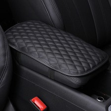 1Pc Car Armrest Pad Cover PU Leather Auto Center Console Seat Box Cover