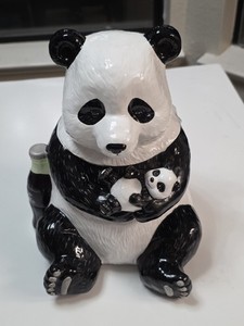 Vintage Coca Cola Coke Panda Family Cookie Jar 2000 Limited Edition Ceramic EUC