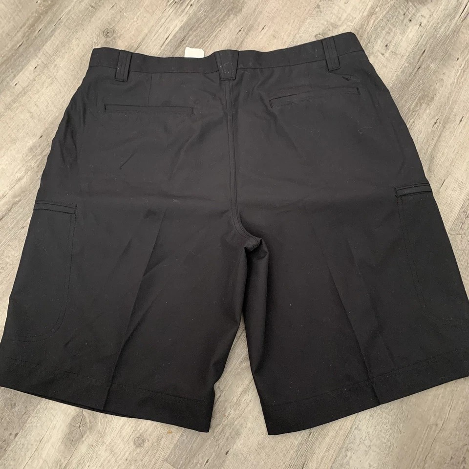"Pantalones cortos de golf Callaway para hombre talla 36 negros bolsillos de carga entrepierna de 10""" Foto 3 de 4