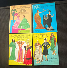Dover Tom Tierney Fashion Paper Doll Book Lot Dorothy Lamour Full Color 20s 50s