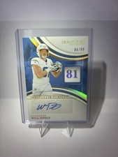 2025 Immaculate Numbers Signatures Will Dissly 🔥Auto /99🔥Chargers