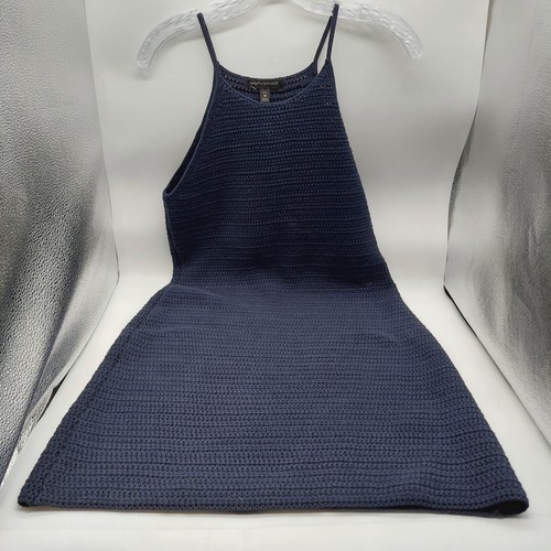 Banana Republic Damen zierliches Kleid mittelblau marine Häkel Kokette
