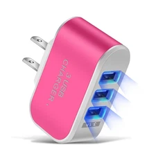 Mobile Charging Adapter Cell Phone Charger USB Charger Cube Station Hub 3 Ports