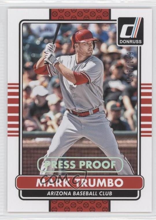 2015 Panini Donruss Press Proof Silver 46/199 Mark Trumbo #47 1n1