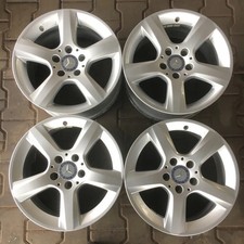 4x Alufelge 16 Zoll 7.0" 5x112 37 5ET Silber Mercedes-Benz Rim Wheel