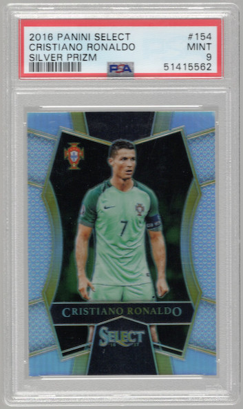 2016 Panini Select Cristiano Ronaldo Silver Prizm #154 PSA 9 MINT