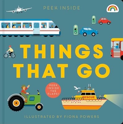 Peek Inside - Things That Go by Philip Dauncey Board book Book The Fast Free