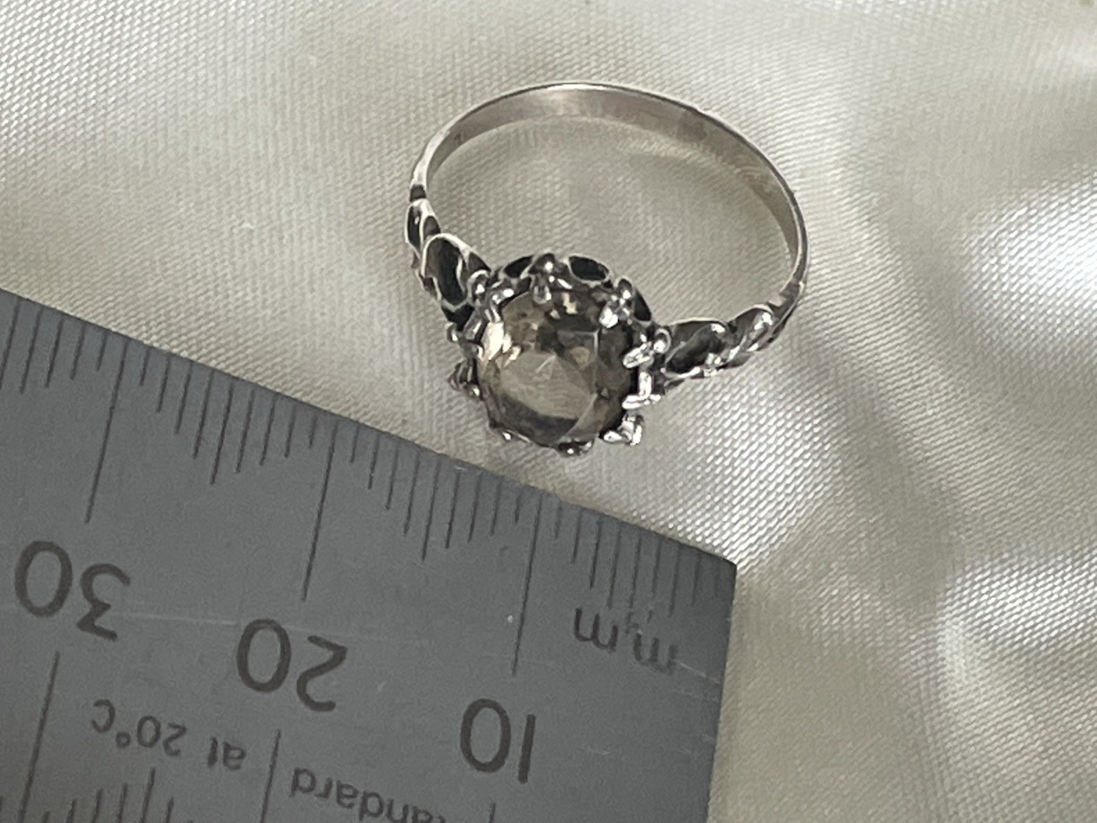 Edwardian Bernard Instone? Solid Silver Ring Sz L… - image 8