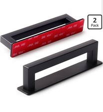 2-Pack Adhesive Cabinet Handles Stick On Handle Self Stick Drawer Pulls No Drill