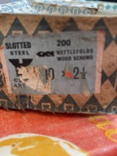 Nettlefolds Vintage Wood Screws 2.5 X 10 Zinc Slotted Countersunk 40
