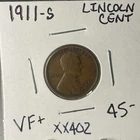 KEY RARE DATE 1911 S LINCOLN CENT VF+ CONDITION BETTER DATE COIN    XX402