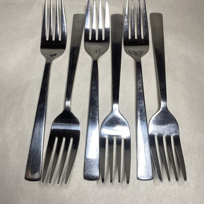 6 Delta Airlines Stainless Steel ABCO Forks 1ST CLASS SERVICE IN FLIGHT