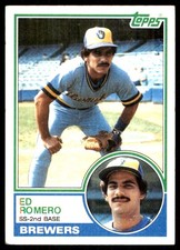 Ed Romero 1983 Topps #271 Milwaukee Brewers MLB READ FREE SHIPPING AutographDen
