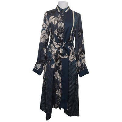 Zara Basic Collection, Blusenkleid, Größe: M, Blau/Mehrfarbig, Print, Damen #CiO