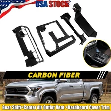 Carbon Fiber Center Console Dash Cover Trims for Toyota Tacoma 2024 2025 2026 US