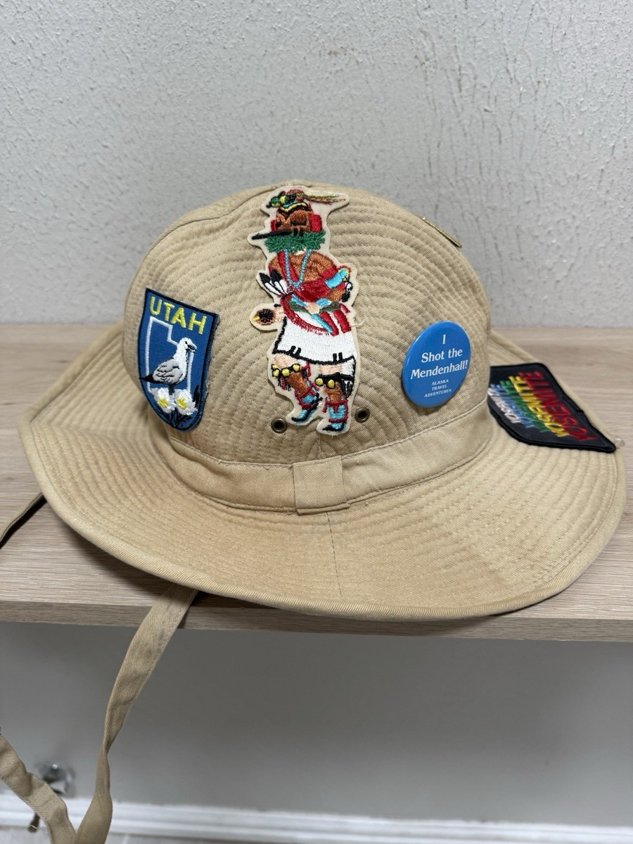 Vintage Banana Republic Bush Hat Safari British Khaki Size Large