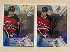 X2  Pair 2016-17 Pavel Zacha SPX  Rc Rookie /65 Blue Auto Autograph Bruins