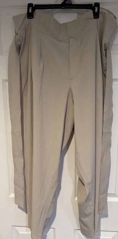 Size 20 Athleta Skyline II Pants Womens 2 Cream Beige Paperbag Tie Waist