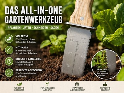 Gartenwekzeug Messer Pflanze Jäten Schneide Säge Gartenarbeit Frühling Hori Hori