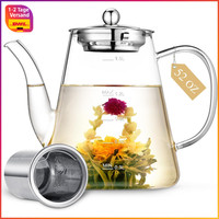 Teekanne 1500Ml Borosilikatglas Mit Siebeinsatz FüR Losen Tee Geschenkset