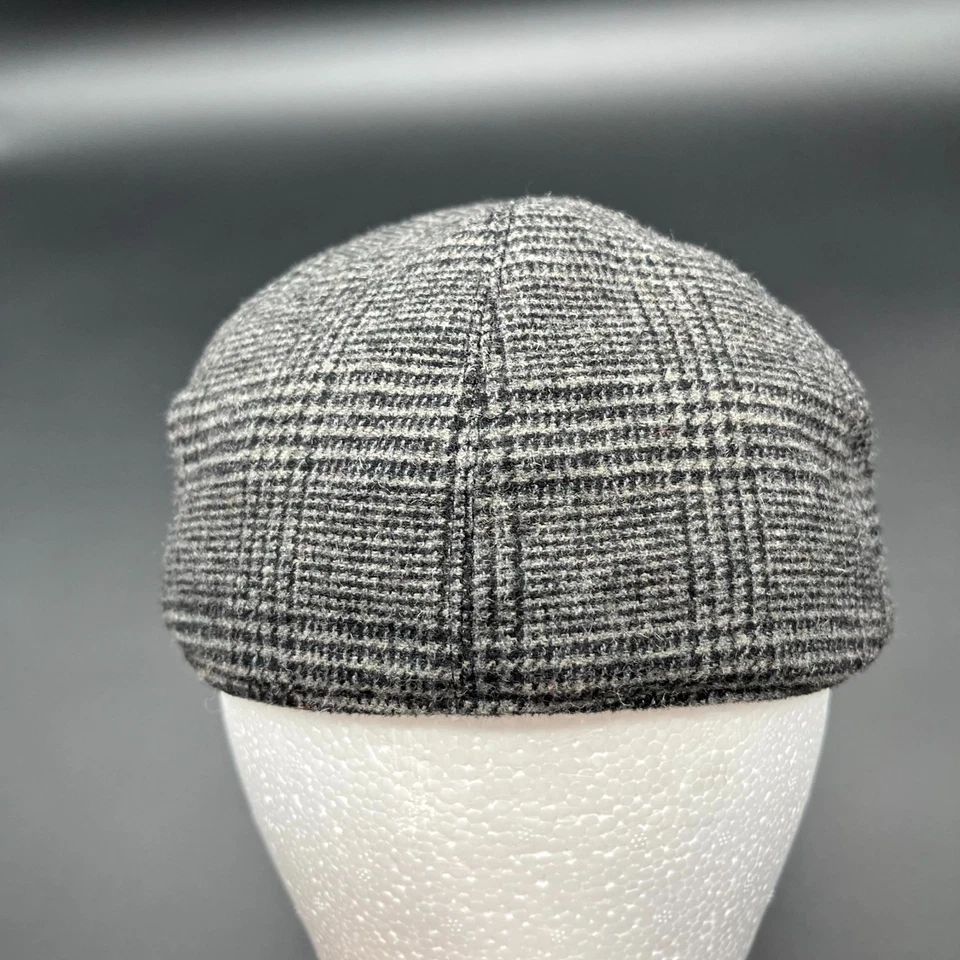 Gorra APT Para Hombres Talla Única Gris Algodón Cuadros Gorra de Newsboy Plana Viaje Ciudad Cálida Foto 4 de 4