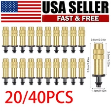 Adjustable Brass Spray Nozzle Garden Patio Water Mister Air Misting Cooling USA