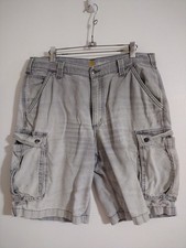 Carhartt Men's Relaxed Fit Cargo Shorts Size 36 Faded Gray Fast Shipping
