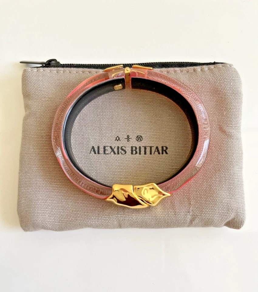 Brazalete con bisagra Alexis Bittar Lucita de oro fundido en melón dulce nuevo con etiquetas $225.00 Foto 2 de 4