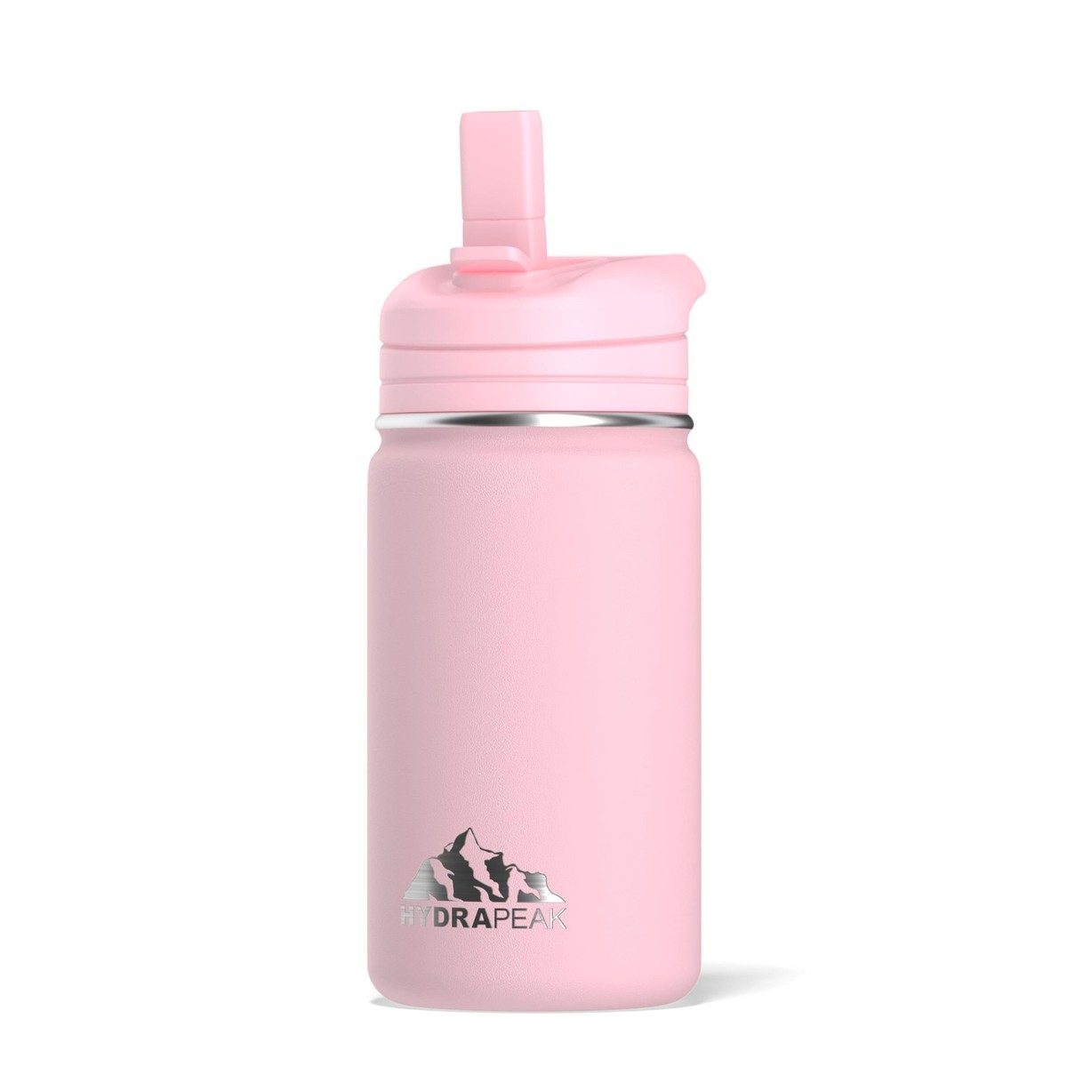Hydrapeak Mini 14oz Water Bottle with Straw Lid, Stainless Steel