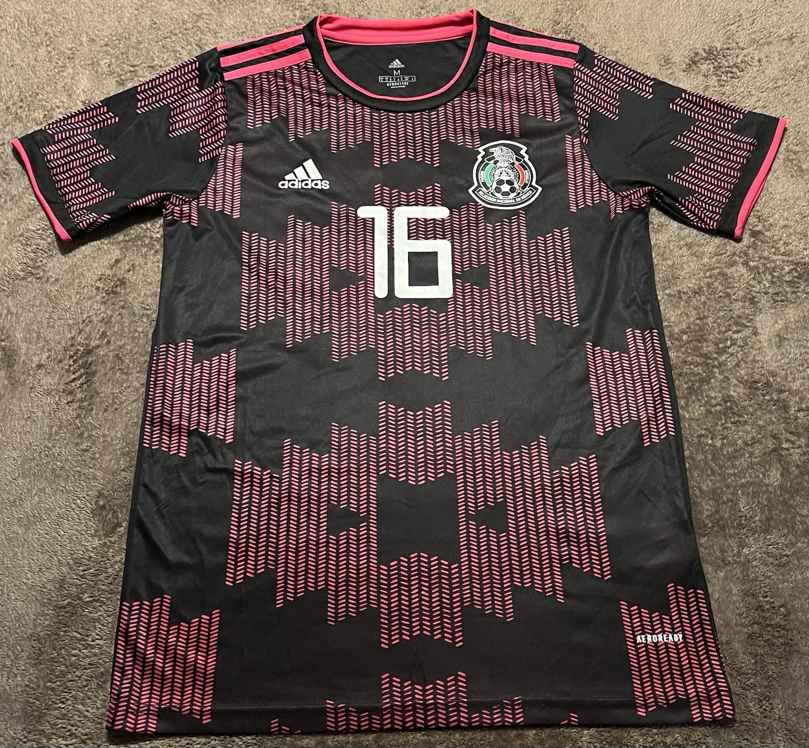 Mexico Soccer 2020 Hector Herrera Pink Jersey