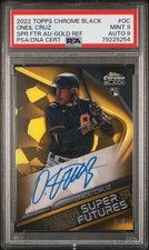 2022 Topps Chrome Black Oneil Cruz Super Futures Auto Gold Ref /50 PSA 9 (RC) ⚾️