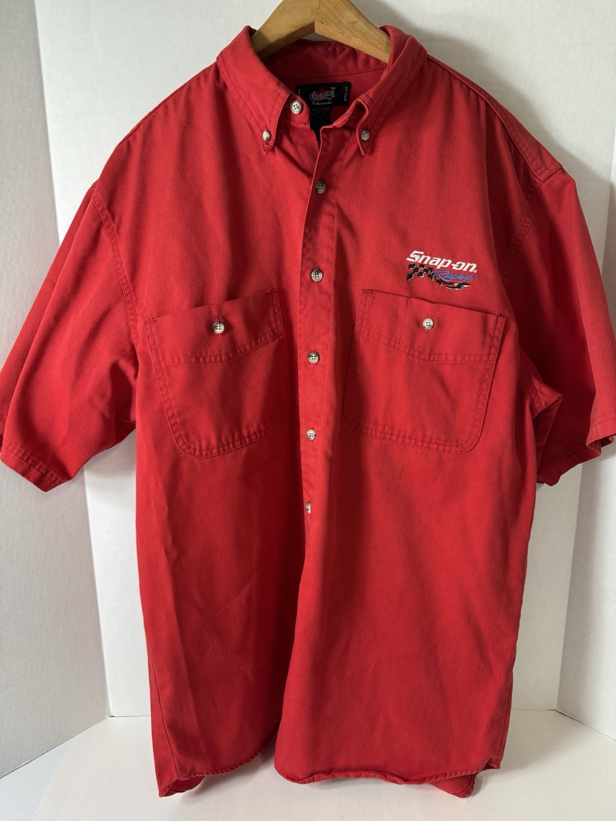 Choko Authentics Snap On Tools Red Button Up Shir… - image 2