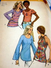 LOVELY VTG 1970s TOPS Sewing Pattern 16/38