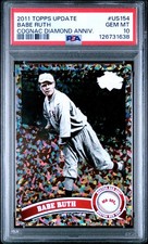 2011 TOPPS UPDATE COGNAC DIAMOND ANV #US154 BABE RUTH PSA 10