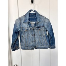 Gap Kids 1969 Girls Button-Up Denim Jacket Long Sleeve Western Blue Size Small