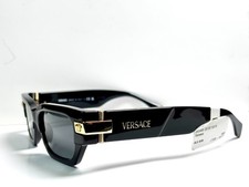 NEW VERSACE VE4465 GB1/87 SQUARE MOD 4465 BLACK VE4465 UNISEX SUNGLASSES VERSACE