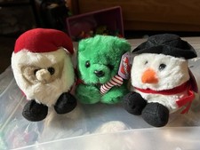 VTG Puffkins Holiday Christmas Friends Santa Hoho , Flurry Snowman Jingles NWT